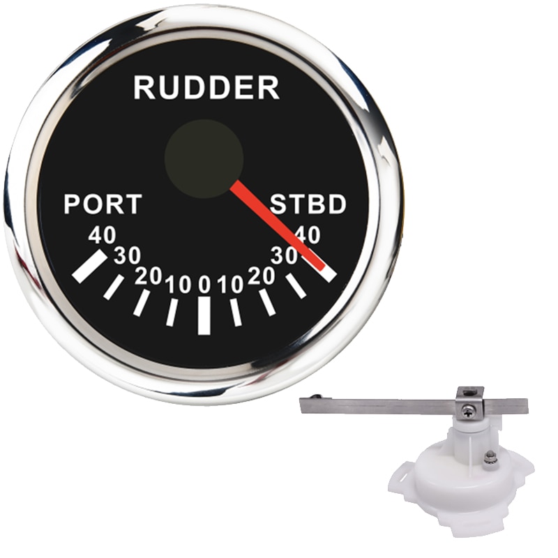 0-190 ohm Rudder Angle Indicator Gauge With Red Backlight Sailing boat Rudder Angle Meter and Mating Sensor 12V 24V