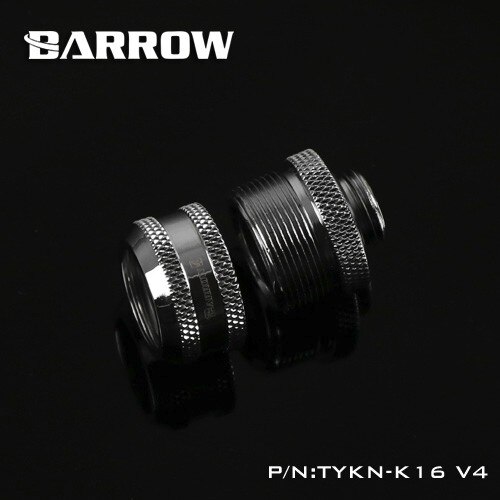 Barrow tykn -k16 v 4, od16mm hårde rørfittings , g1/4 adaptere til  od16mm hårde rør: Sølv