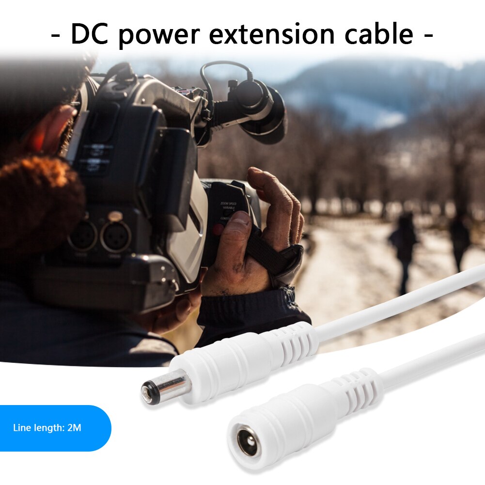 DC 12V-24V Power Extension Cord Cable 5.5x2.1mm Male Female Power Adapter Wire for CCTV Camera Home Appliance