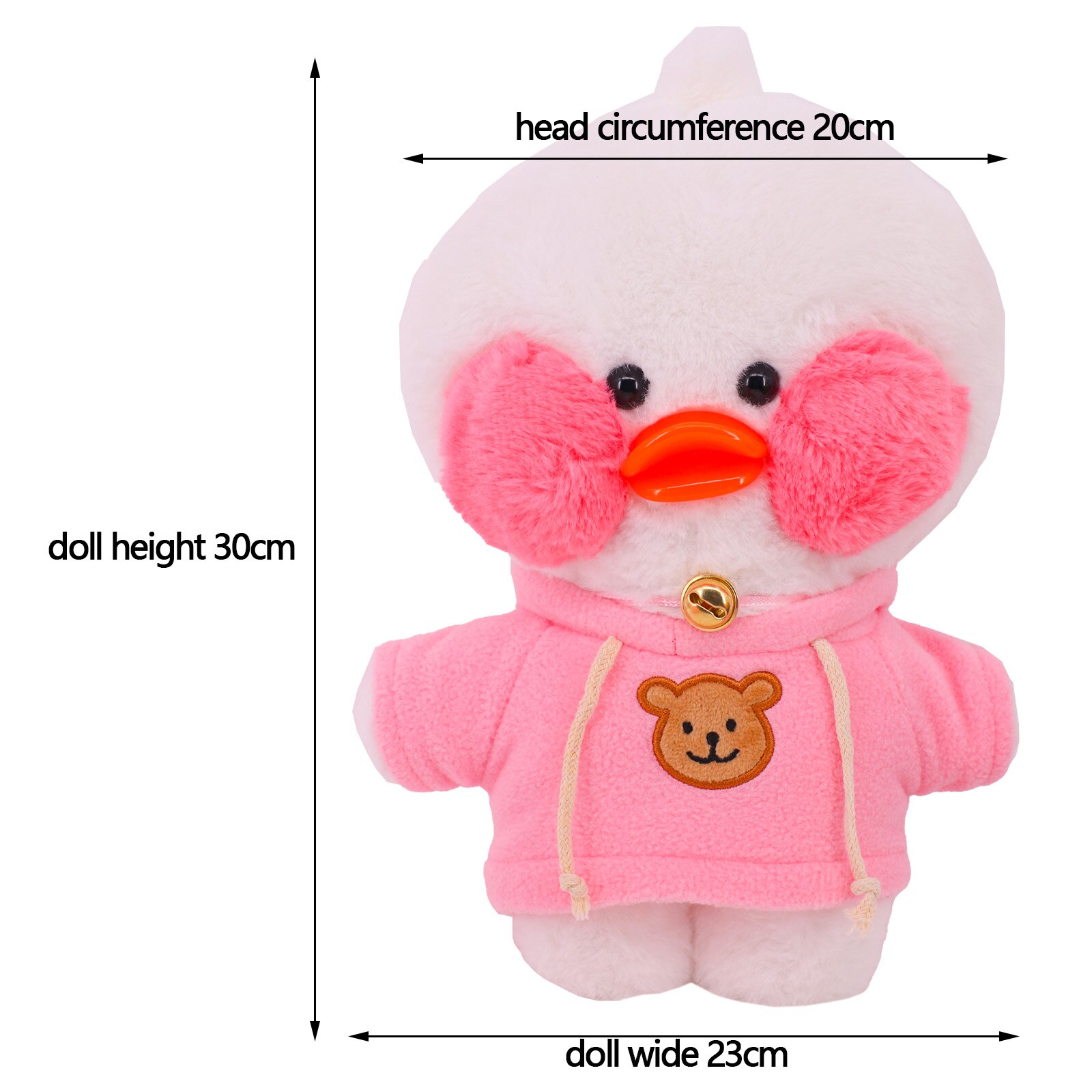 Lalafanfan – vêtements de poupée de canard en peluche multicolore, 30cm, accessoires, jupe douce, manteau en coton, hauts adaptés à la poupée de canard, jouets pour enfants, pour enfants