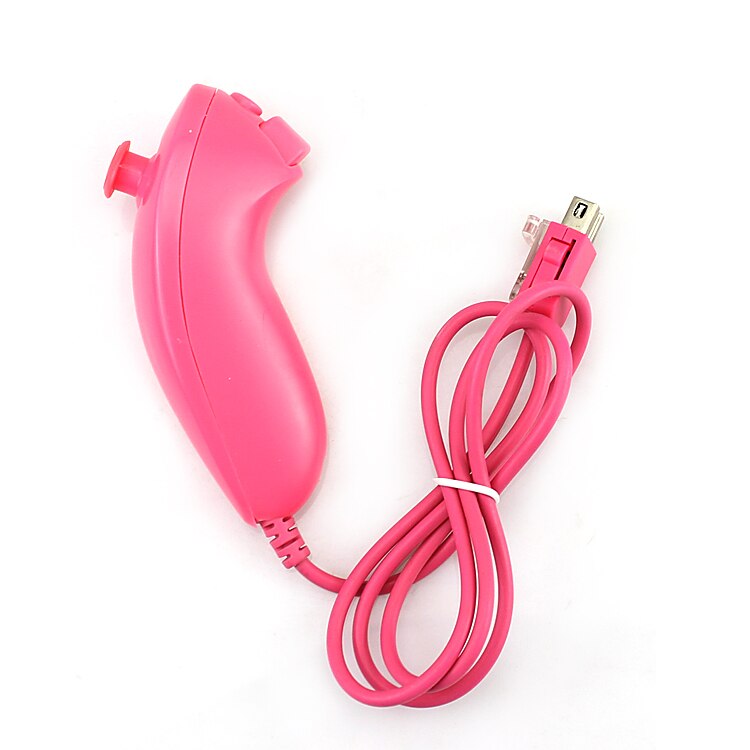 Mooie Roze Kleur 2 In1 Game Handvat Voor Wii Controller Remote + Nunchuk Controller Met Siliconen Hoesje Voor Nintendo Wii