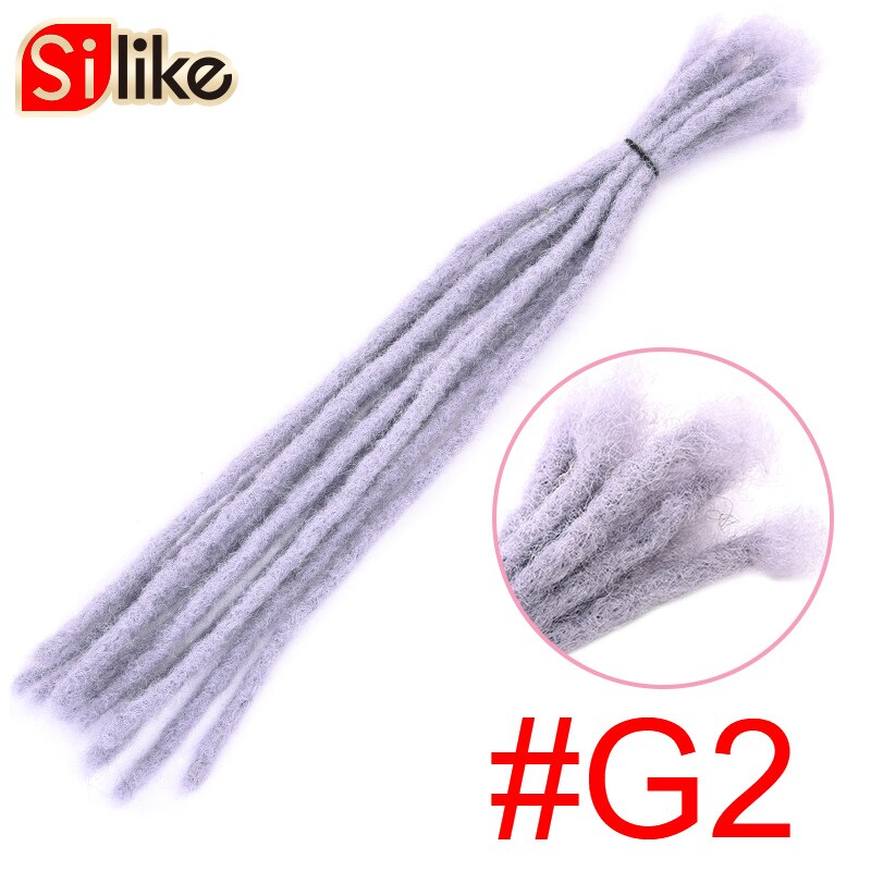 6inch Handmade Dreadlocks Extensions Men's Dread Reggae Hair Hip-Hop Style 10Strands/Pack Synthetic locks Hair: G2