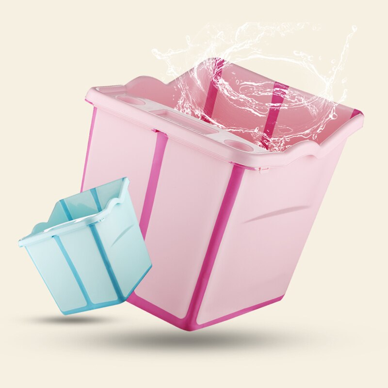 Kids Grote Opvouwbare Badje Verdikte Verticale Bad Emmer Baby Tubs Bad Wassen Cup Shampoo Cup Spatten Cup voor wassen