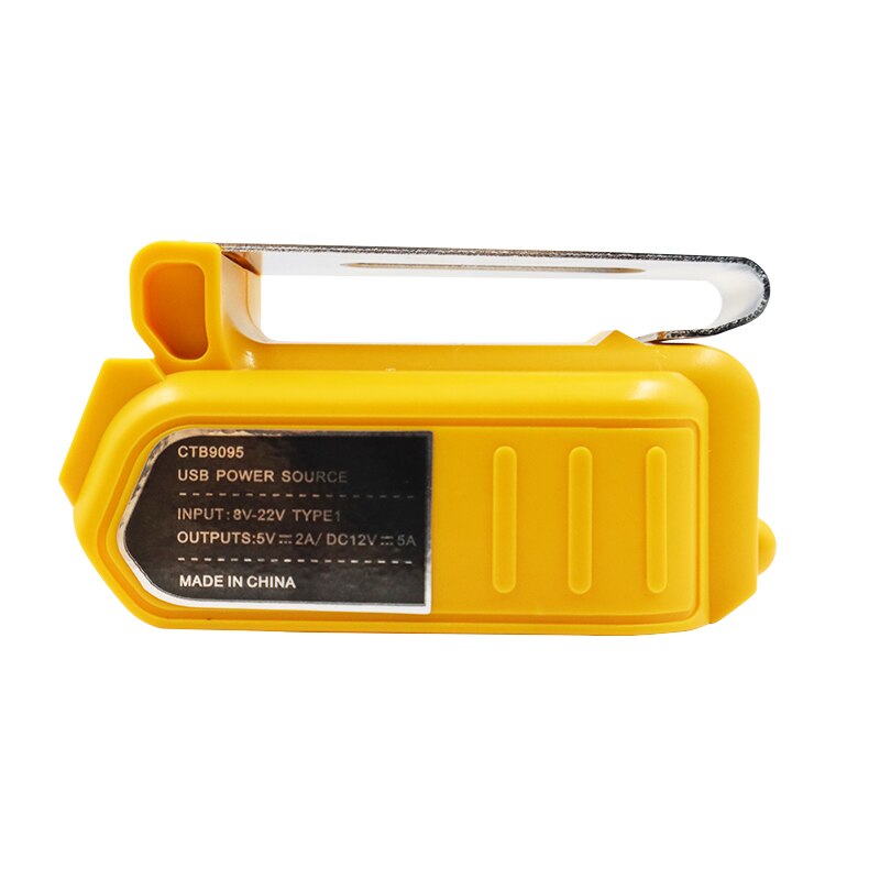 60W 5A Konwerter Adapter Ładowarka USB Do DeWalt 20V 18V Bateria litowa 12V DC Wyjście Kompatybilne urządzenia elektryczne Lampa samochodowa