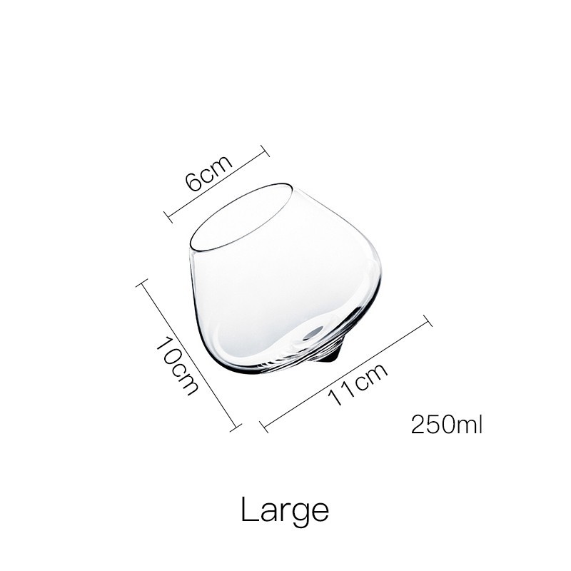 Crystal swing vin bred glas cup magen whisky dricka tumbler cocktail öl: Stor