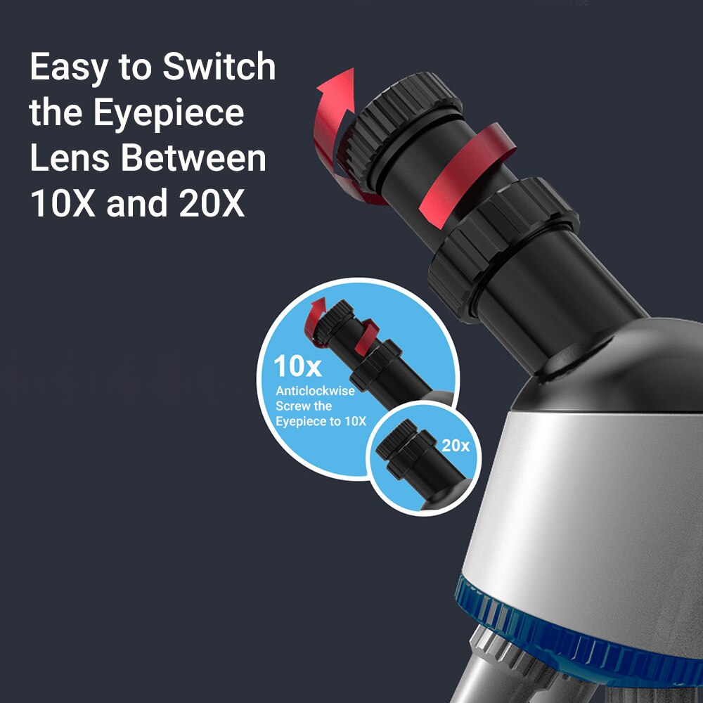 Digital Microscope 40X~800X Magnification Microscope Objects Specimen Observation Desktop Microscope for Childre Kid Students