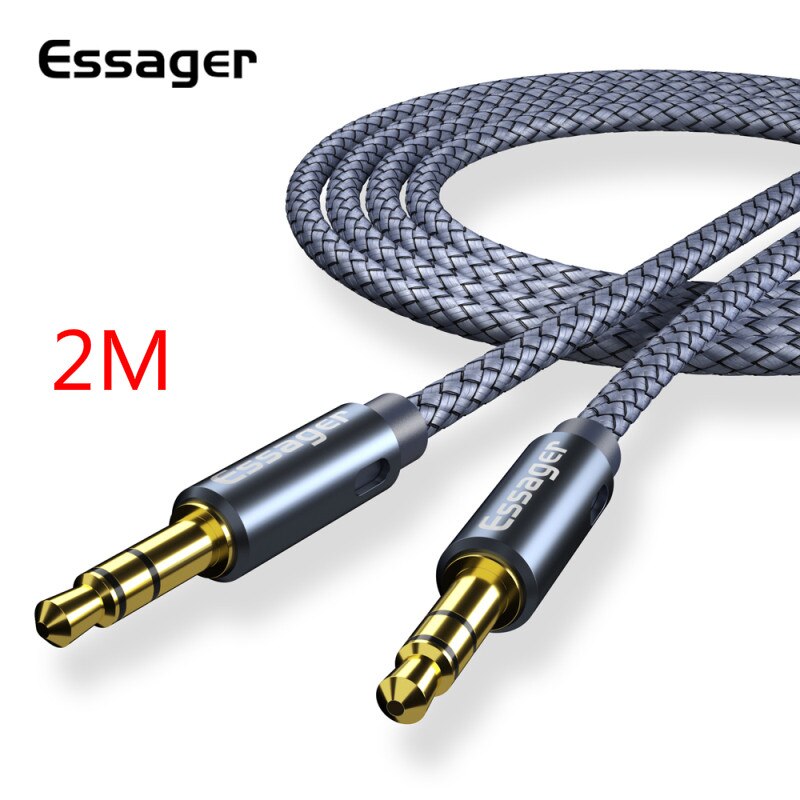 0.5M 1.2M 2M 3M 5M 3.5mm Aux Audio Cable Audio Auxiliary Line Extension Cord For Xiaomi Accessories For Mobile Phone TXTB1: 2M