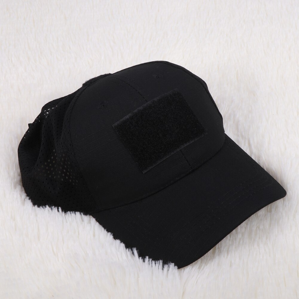 1Pc Haak En Lus Cap Hoed Haak Patch Baseball Hat Voor Outdoor (Patroon 2): Black