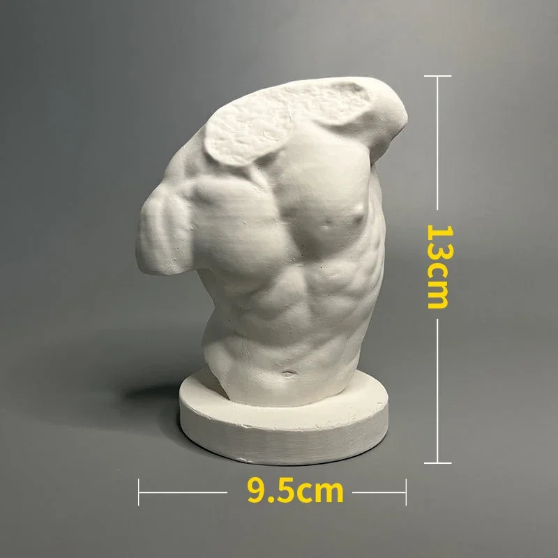 Nordic INS Style Character Gypsum Statue DIY Painted Sketch Photography Props Tabletop Decorations Home Art Plaster Decoration