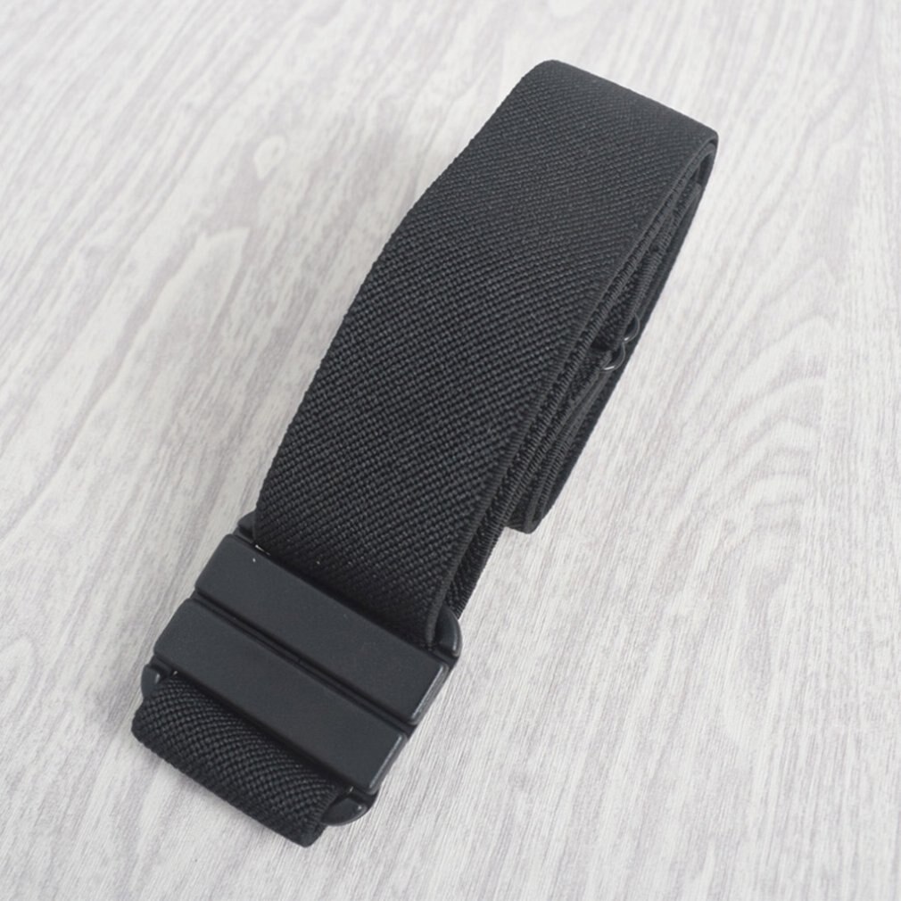 Verstelbare Stretch Taille Riem No Show Platte Gesp Antislip Eenvoudige Elastische Riemen Band Voor Vrouwen En Mannen Broek kleding Tailleband