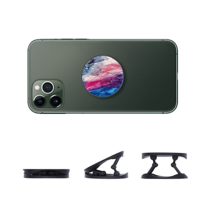 Soporte para teléfono móvil Xiaomi Redmi, accesorio Flexible de pintura con tinta de mármol degradado, agarre para anillo de dedo: B004