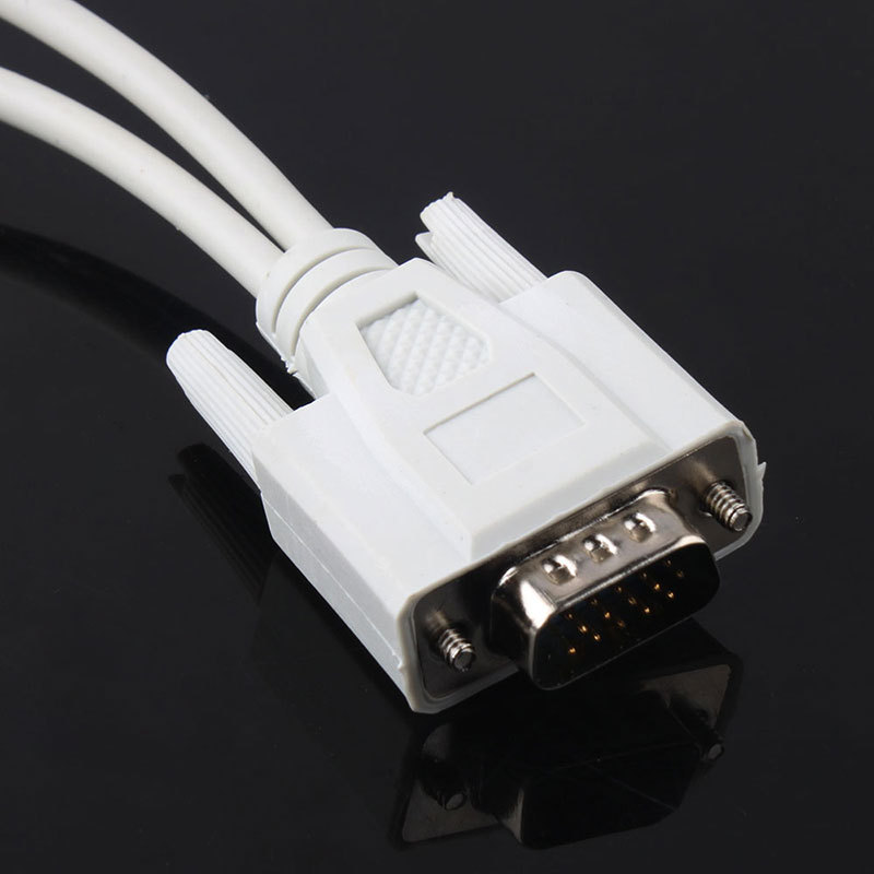 15 clavijas VGA macho a 2 VGA SVGA hembra adaptador divisor Video Monitor Y Cable para dos monitores VGA a un solo puerto VGA