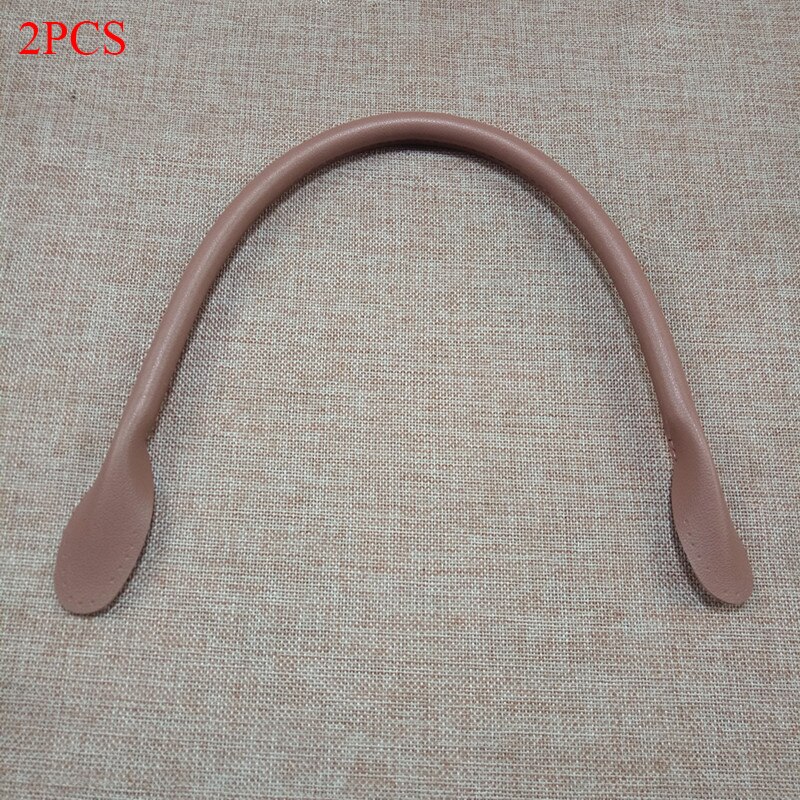 32cm Long PU Leather Shoulder Bag Handle DIY Purse Strap Handbags Belts Strap Bags Accessory 2Pcs: Nude