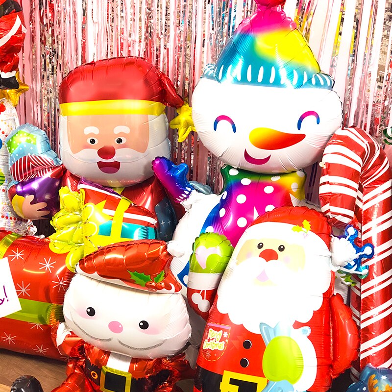 God jul ballonger jultomten snögubbe träd år jul ballonger fest dekoration ballonger