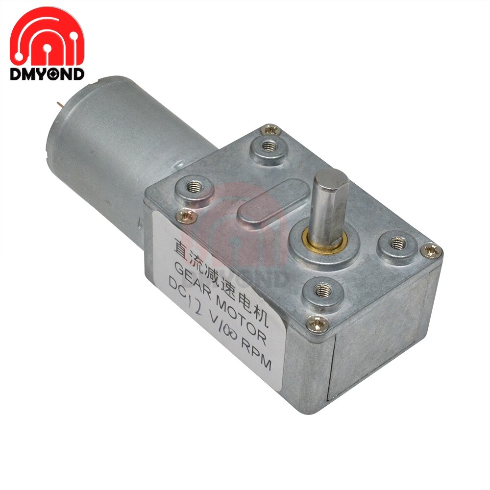 4632-370 Worm DC Gear Motor 12V 100RPM Mini Electric Gearbox Reducer DC High Torque Electric Motor For Automation Equipment