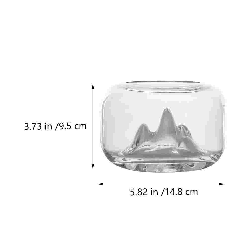 1Pc Desktop Fish Tank Decorative Glass Aquarium Hydroponic Tank (Transparent)