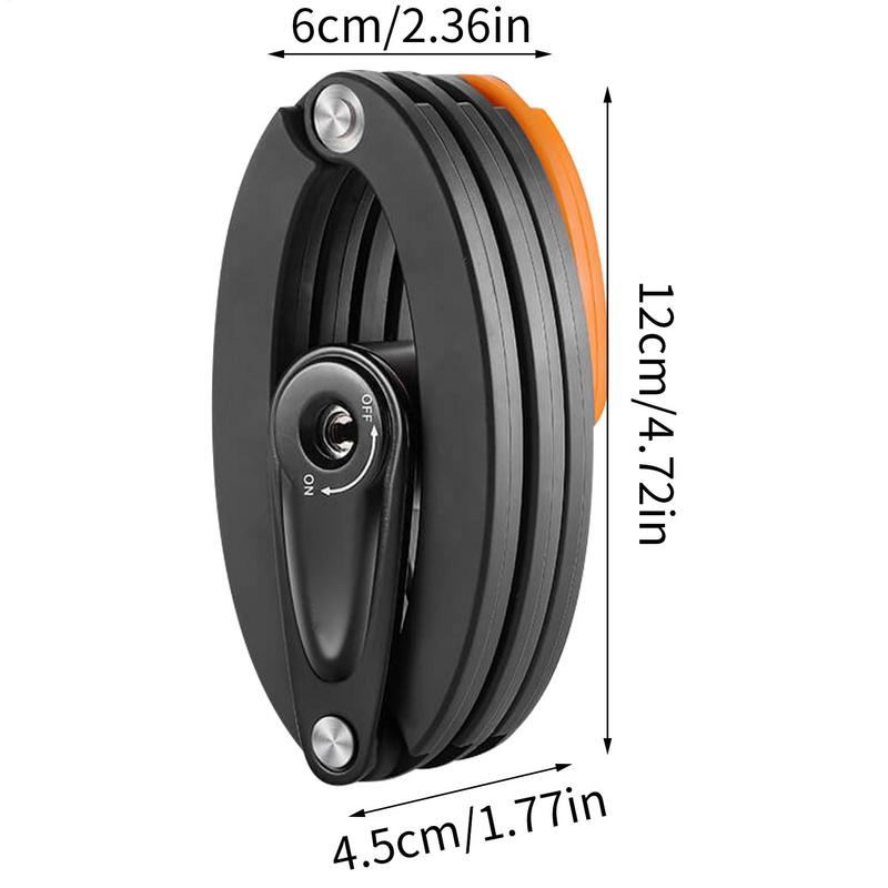 Anti Theft Bike Lock High-Security Lock Waterproof Foldable Alloy Steel Bicycle Frame Lock With Reflective Bracket And 3 Keys
