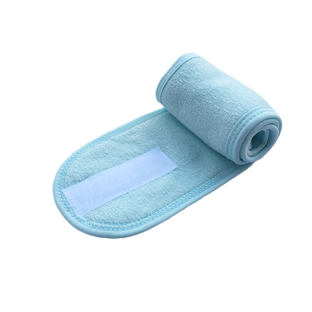 Girl Headband Wide Hair Band Accessory Sports Non-Slip Elastic Adjustable Velcro Tight Sweat-Absorbent Belt Yoga: Blue