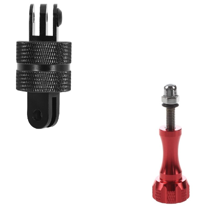 3x zubehörteile mit drehknopf-rändelschraube aus aluminiumlegierung und 360 ° drehbarem schwenkarm-montageadapter