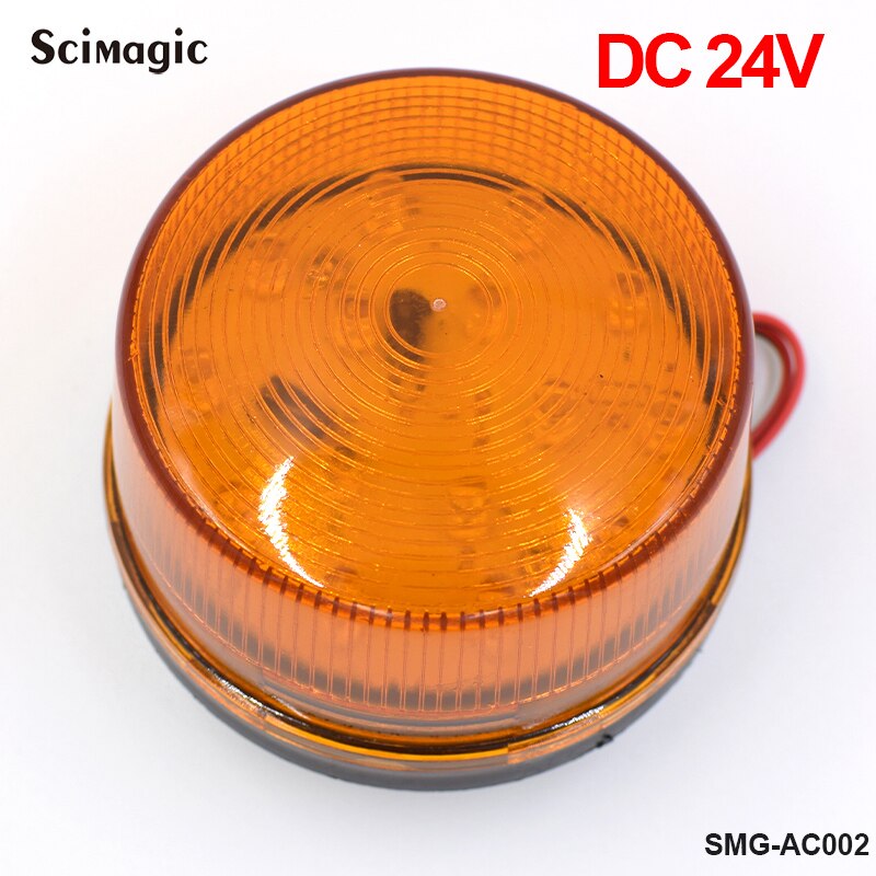 Gate Flashing Light Alarm Lamp For Swing Sliding Gate Barrier Signal Strobe Flashing Lamp DC 12V 24V AC220V: DC24V yellow