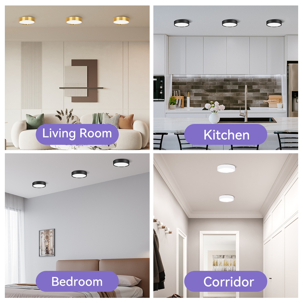 Led-downlight inomhus taklampor 3 färger dekoration nedåtriktad lyster hushållsapparater rumslampor panel gatuarmaturer sovrum led-spotlight