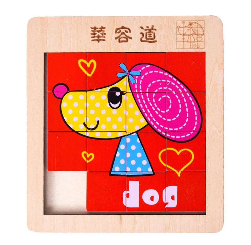 Classic Chinese Wooden Traditional Game Toy Digital Huarong Dao Path Klotski Sliding Puzzle