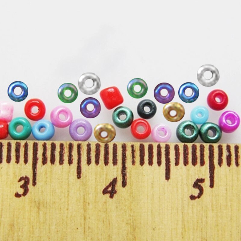 2400 stks/partij 2mm Rocailles voor Handwerken 11 Kleuren Graland Ballen Parels voor Ambachten Sieraden DIY Maken Spacer Decoratie parels