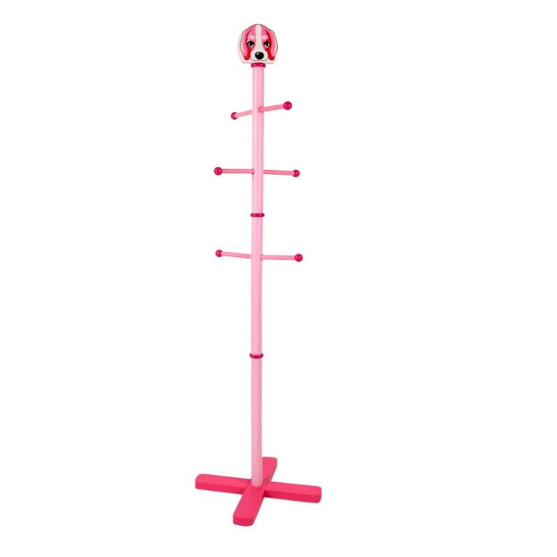 138cm 6 krokar barn tyg kappställ, golv stående hall möbler, enkla trä klädhylsa, sovrum vardagsrum står: A