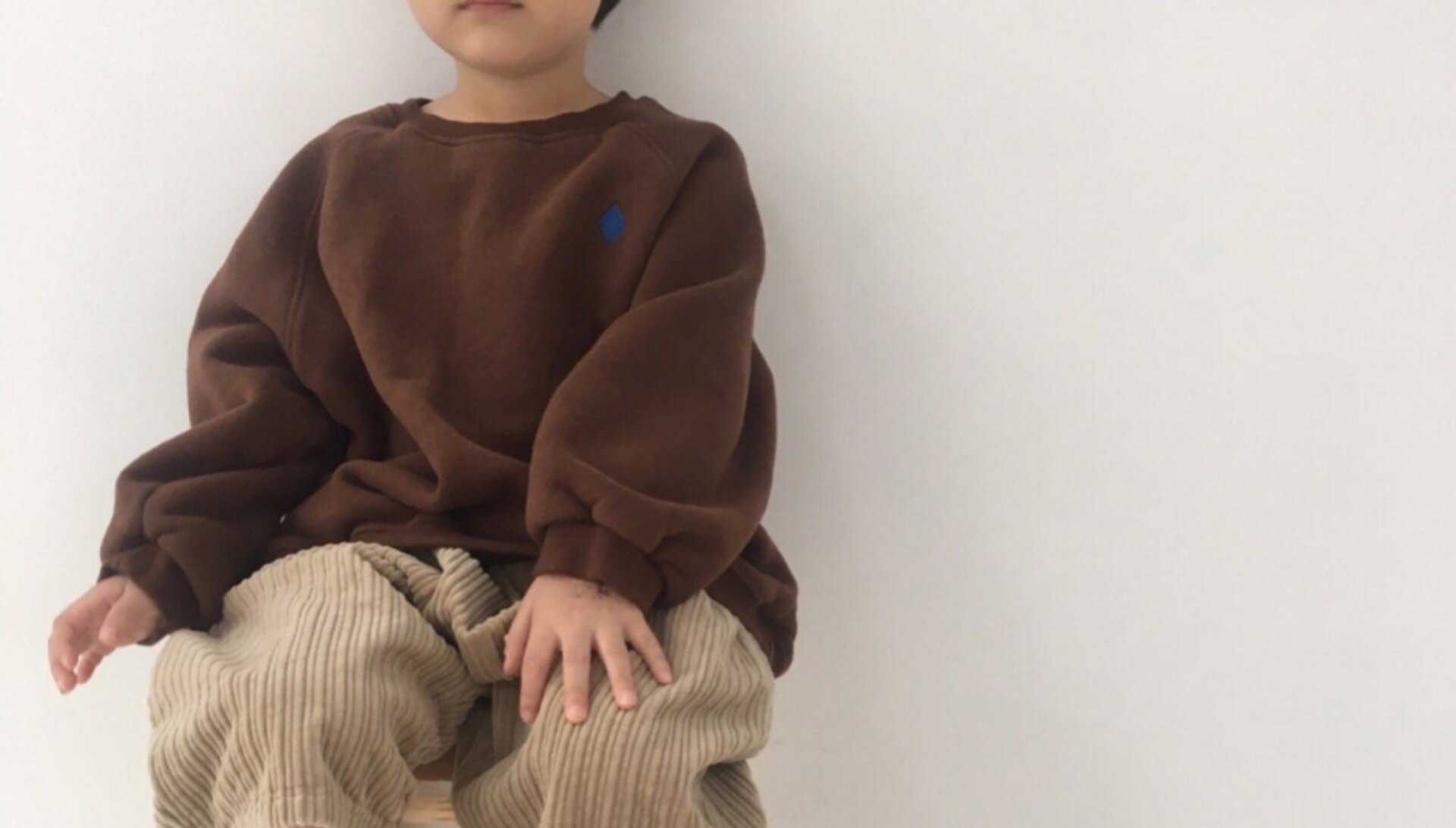 Børns efterår og vinter koreansk børnetøj pullover baby all-match fleece sweater: 2t