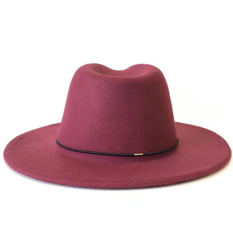 Med bred rand hue gentleman dame vinter efterår jazz kasketter kvinder mænd uld vintage hatte gangster trilby filt fedora hat