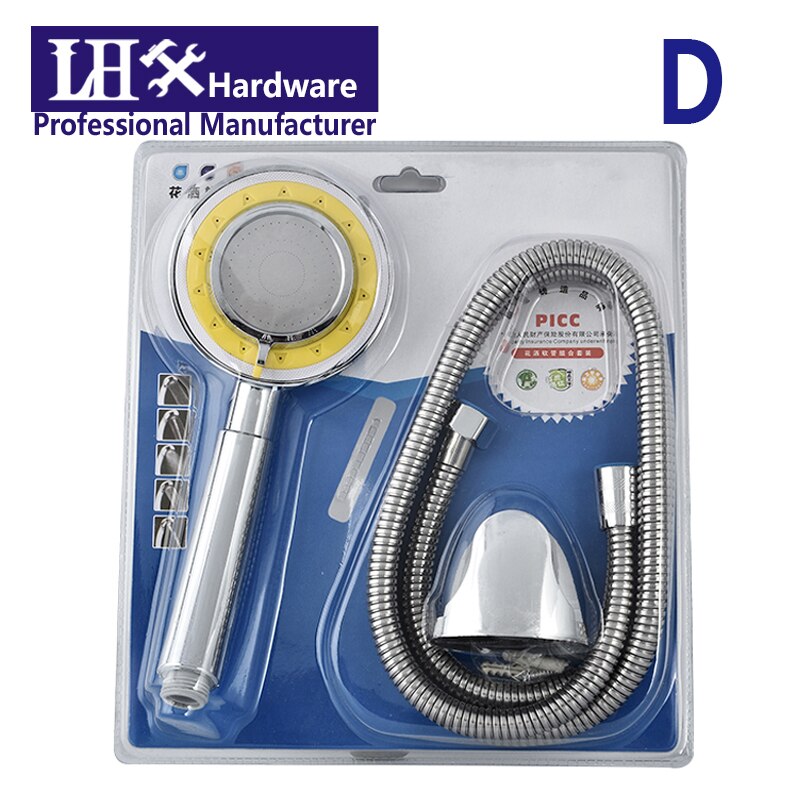 Cabezal de Ducha de mano presurizado, alcachofa de ahorro de agua, ABS cromado, LHX XY91 H: D