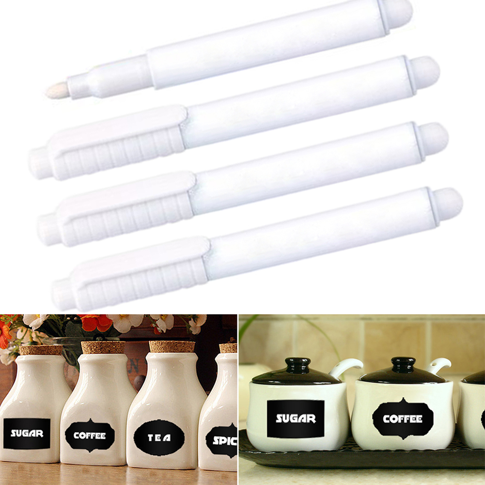 White Ink Liquid Chalk Pen Marker Erasable Removable for Menu Glass Window Blackboard for Kids Room Pens Nursery Wall Decal