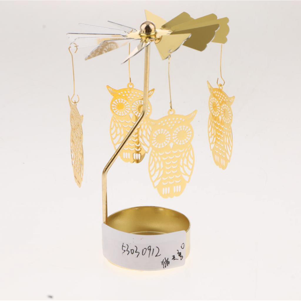 Weihnachten Windmühle Dekor rotierende Kerze Teelichthalter Kerzenständer Ornament-Schneeflocken Elf Stern Herz Baum Rentier