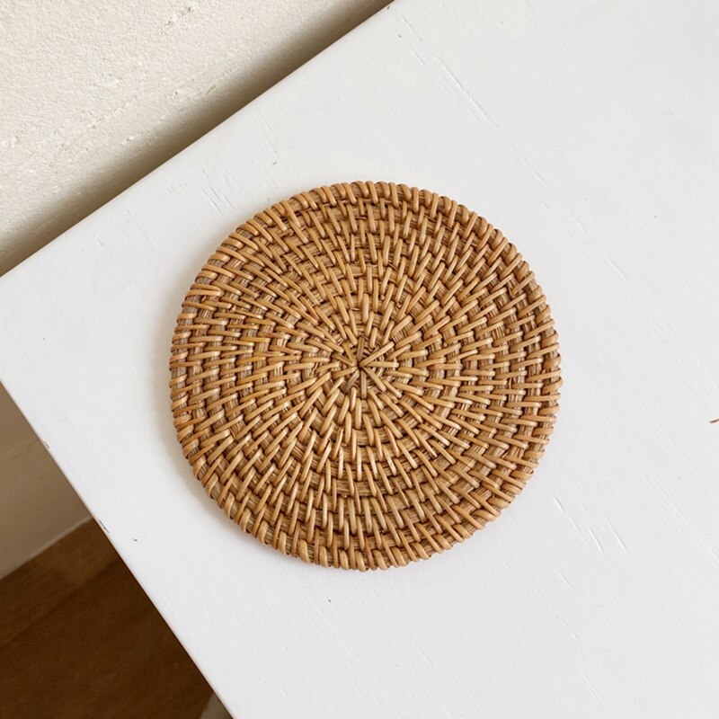 Round Table Mats Rattan Placemat Handmade Woven In... – Grandado