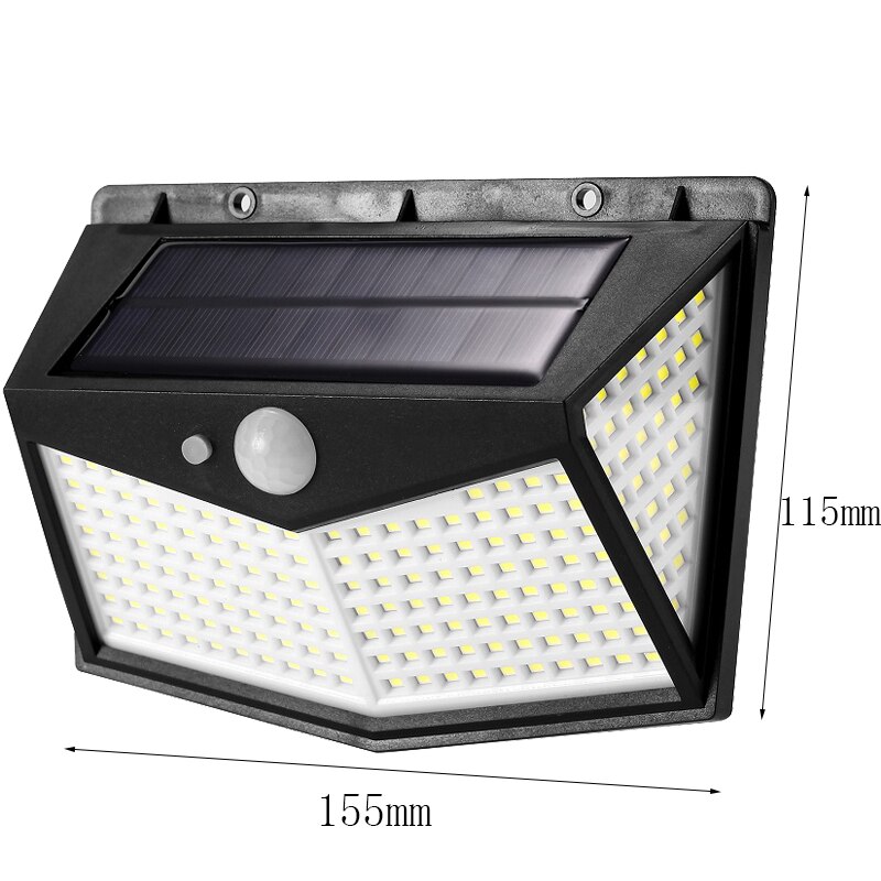 212LED Solar Wandlamp Aangedreven Zonlicht Waterdichte Pir Motion Sensor Outdoor Emergency Lamp Voor Veranda Street Path Verlichting