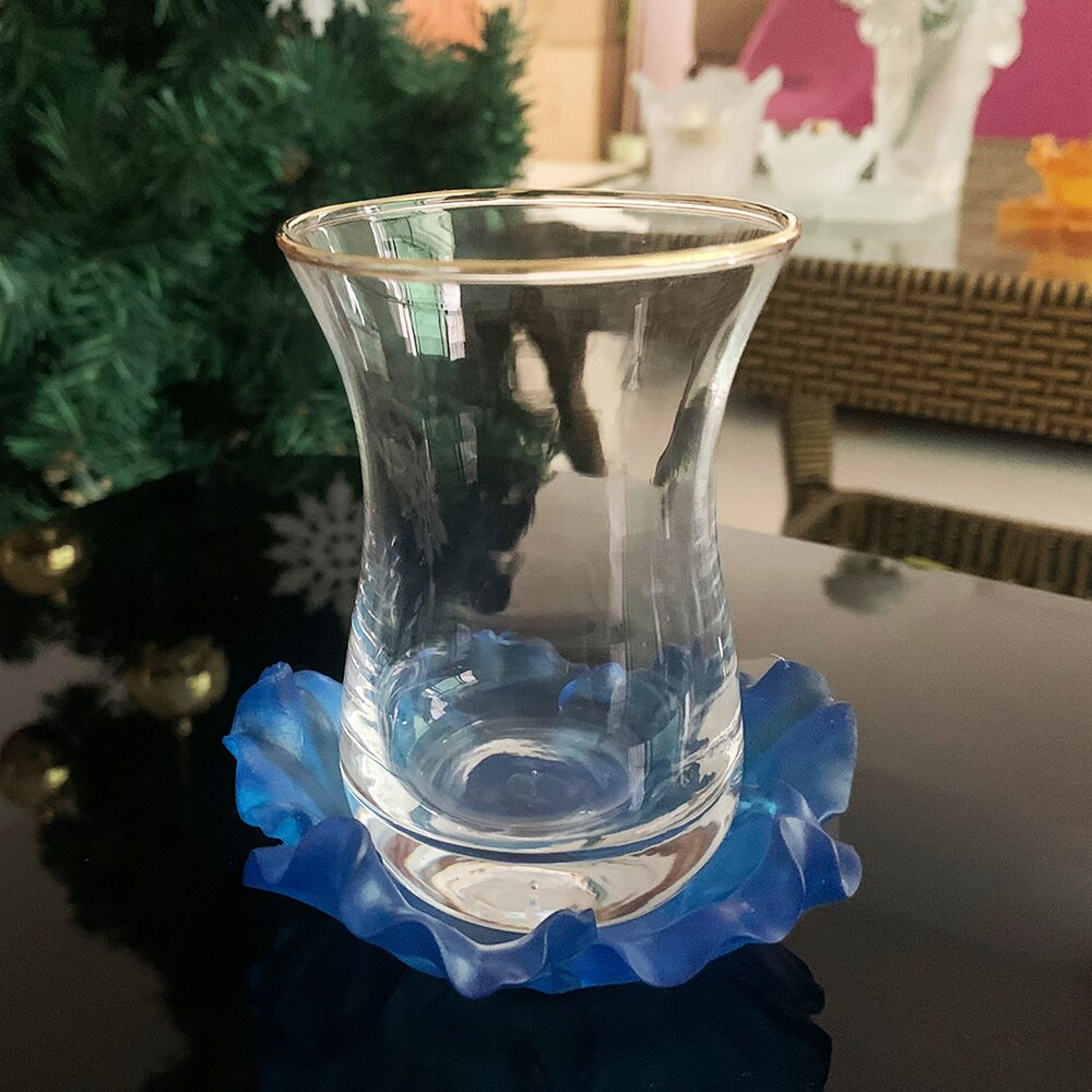 Arabische Koffie Mokken Thee Beker Set Luxe Glazen Kopjes Met Schotel Theekopjes Drinkware Voor Party Thuis Valentine Moslim Ramadan Decoratio