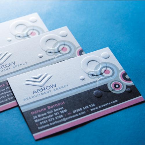 Embossed business cards Full-color Free