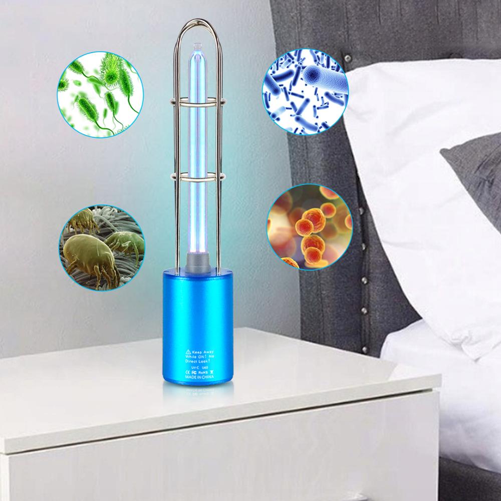 U60 Portable UV-C Disinfection lamp Ultraviolet UV light Sterilizer Quartz Bactericidal UVC lamp Disinfectant Rechargeable