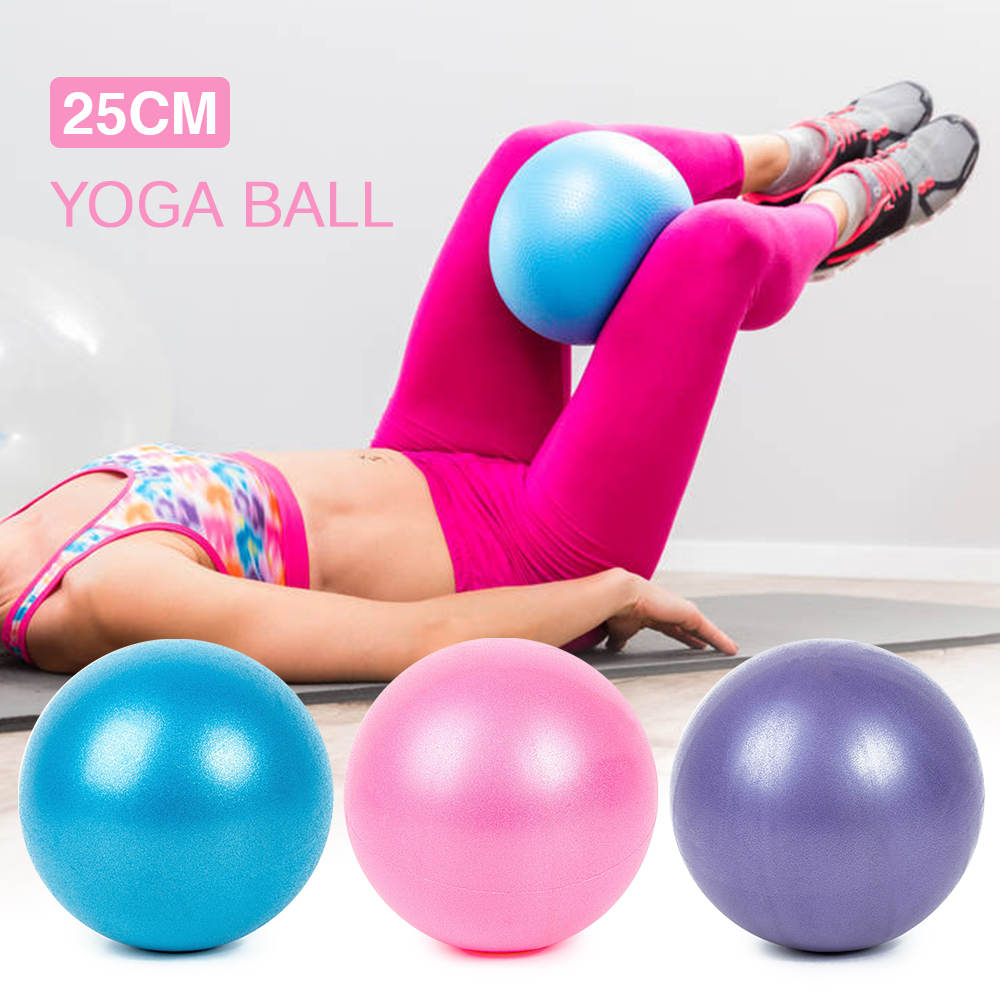 Yoga Ball Anti-Pressure Explosion-Proof 25 CM Diameter Yoga Exercise Gymnastics Pilates Yoga Balance Ball Gym Home Training