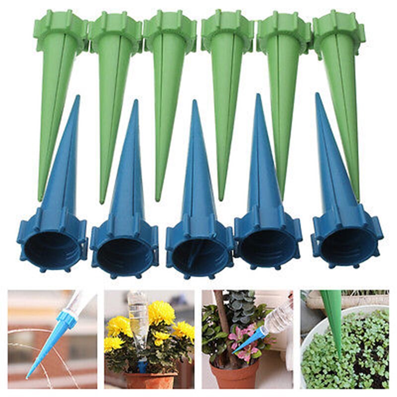 12x Automatische Gieter Irrigatie Spike Plant Bloem Plastic Kegel Drip Sprinkler Accessoires