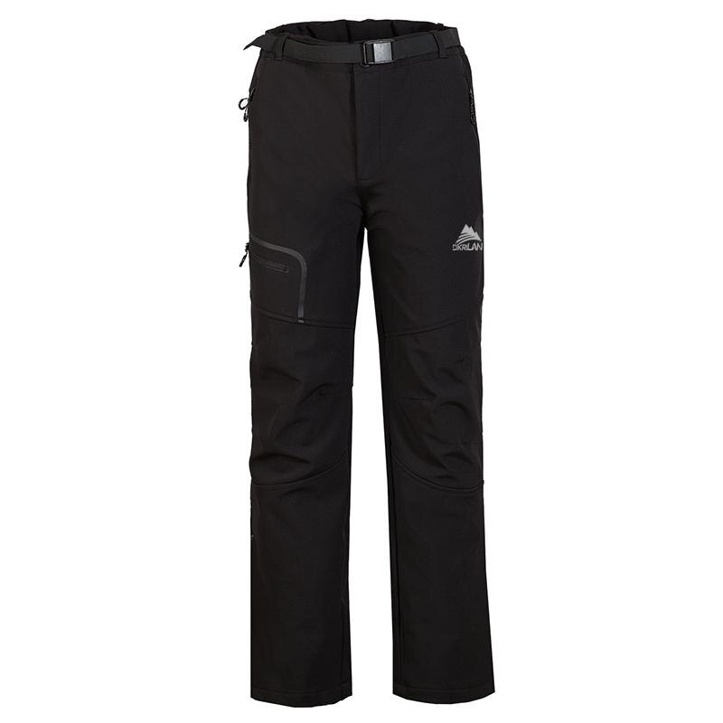 Mens Windproof Water Resistant Pantalones Hombre Sport Hiking Climbing Softshell Outdoor Pants Men Trekking Camping Ski Trousers: Black zipper / XXL