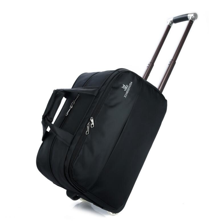 Mannen Grote Capaicty Rolling Bagage Tas Reizen Trolley Tas Met Wielen Bagage Koffer Reistassen Op Wiel Wielen Rolling Tassen: black 20 inch