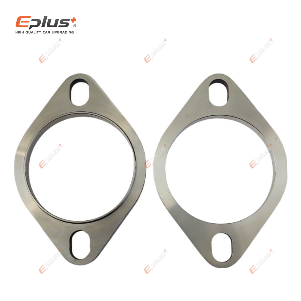 Eplus voiture moto tuyau d'échappement silencieux bride Joint universel 2 trous 304 acier inoxydable 51MM 63MM 76MM