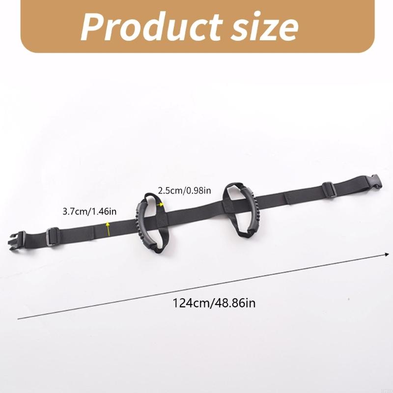 920L Motorcycle Passenger Safety Belt Adjustable rides Support Strap with not Slip Grip Pillion Grab Handle for Bike Scooter