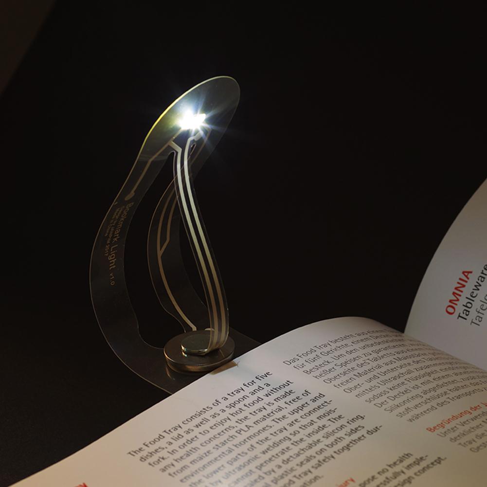 Mini ultra fino led livro dobrável luz do livro para lâmpadas de leitura cartão novidade lanterna engraçado luz da noite bookmark lâmpadas