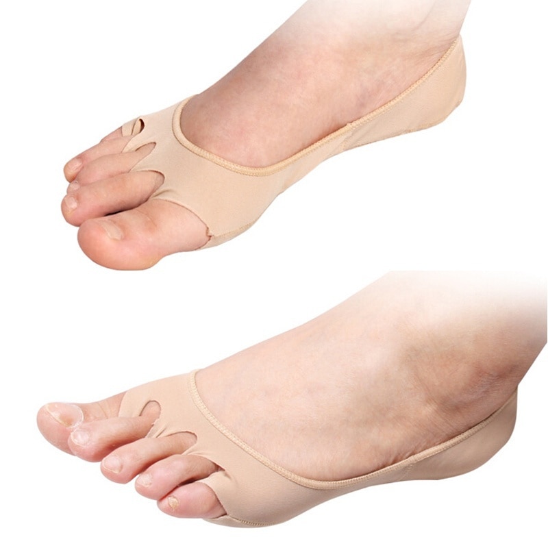 Fem tæer sokker usynlig fod åndbar massage sort kaki kvinder fingre pleje skridsikre usynlige sokker
