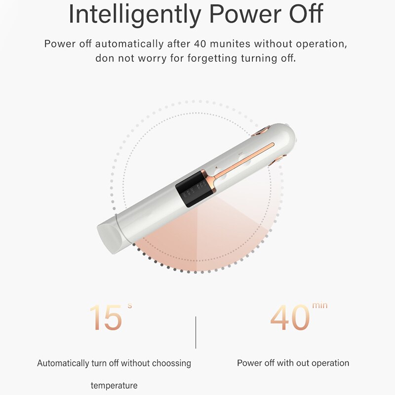Mini lisseur à cheveux sans fil Usb avec système de verrouillage batterie externe, fer à lisser Portable, de voyage