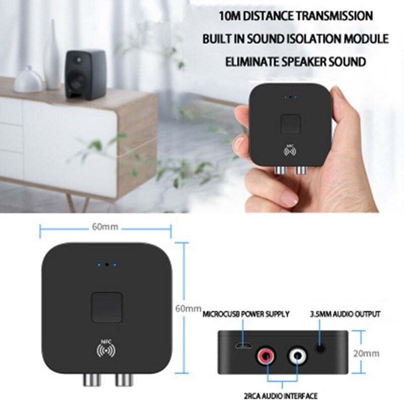 5.0 Bluetooth O Ontvanger, Draadloze Bluetooth AUX3.5 Interface, Geschikt Voor Oude Luidsprekers