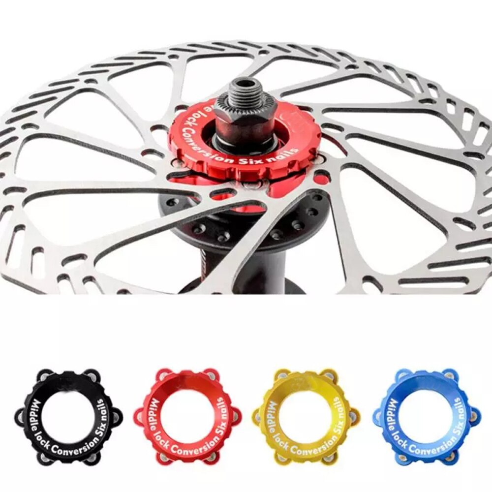 Accessoires de cyclisme pour frein à disque en alliage d'aluminium, pièces de vélo, moyeux de verrouillage central, adaptateur de verrouillage central, siège de Conversion