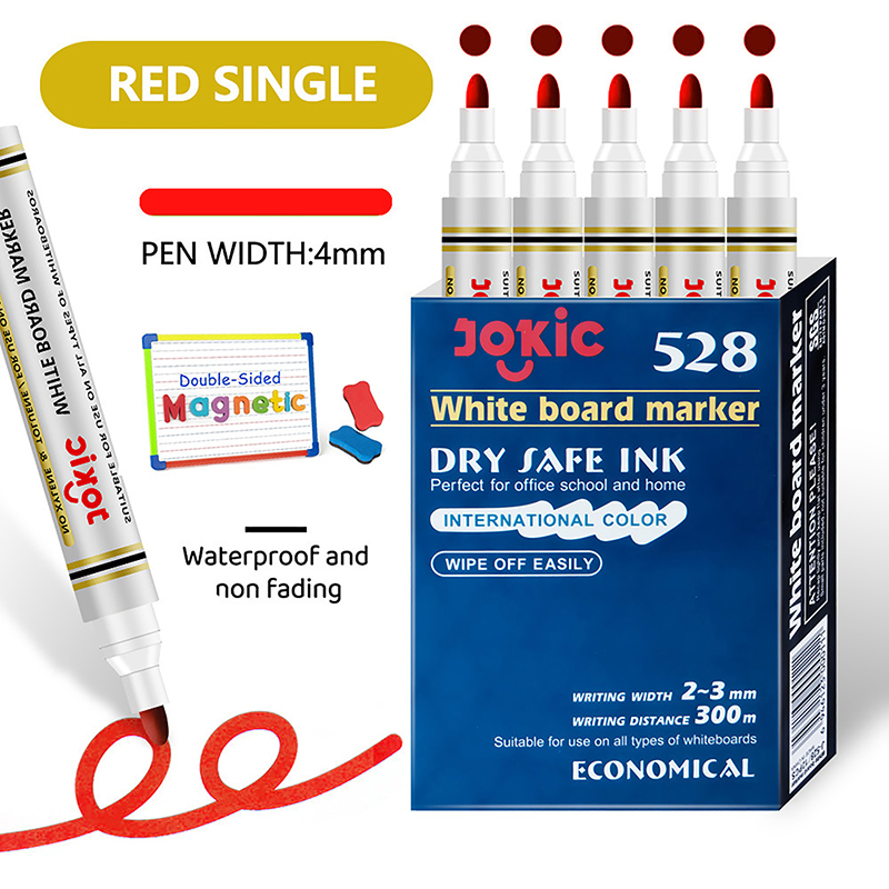 Apagável Whiteboard Caneta Marcador, Dry Erase Marcadores, Escritório e Material Escolar, 4 Cores: Branco